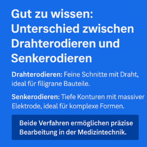 Unterschied zwischen Drahterodieren und Senkerodieren