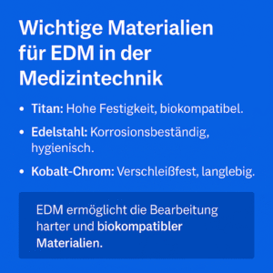 Wichtige Materialien für EDM in der Medizintechnik