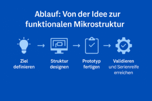 Schritte der Mikrostrukturierung - Prozessgrafik