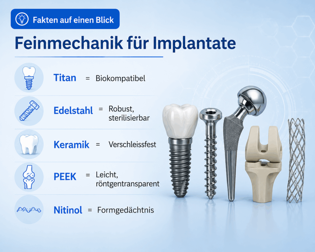 Feinmechanik für Implantate